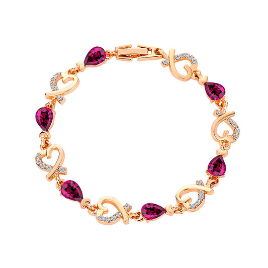 Love Rhinestone Crystal Bracelet