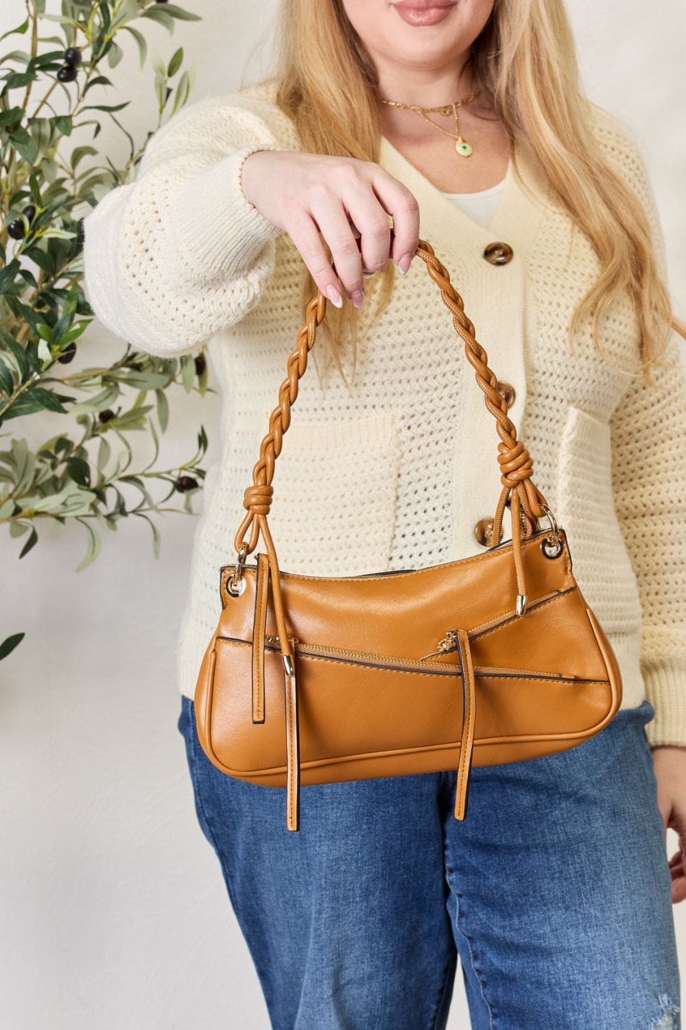 New Braided Strap Shoulder Bag