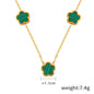 18K Gold  Flower Gemstone Earring, Bracelet and Necklace set