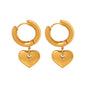 18K Gold Noble Heart Earrings