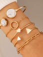 Open Five-piece Gold Bracelet Set