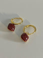 New Style Red Wine Ear Clip Earrings