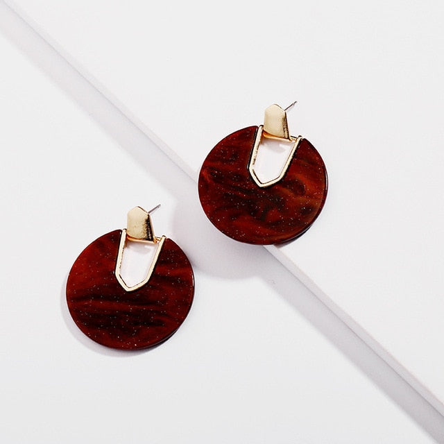 Matte Round Earrings