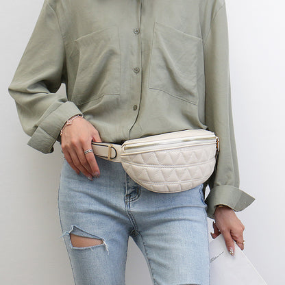 Leather Zipper Fanny Pack