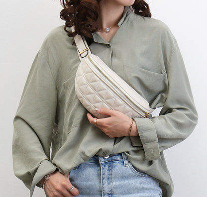 Leather Zipper Fanny Pack