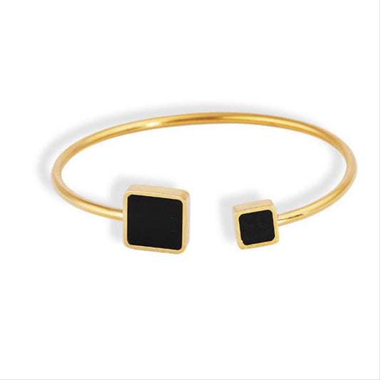 Open Gold C-Shaped Bracelet