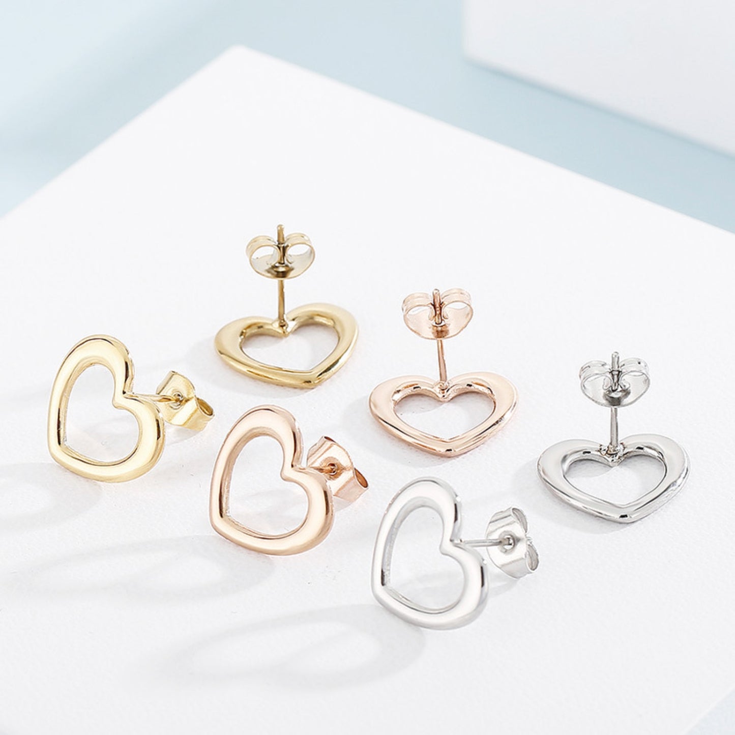 Heart Necklace, Bracelet and Earrings Jewelry Set