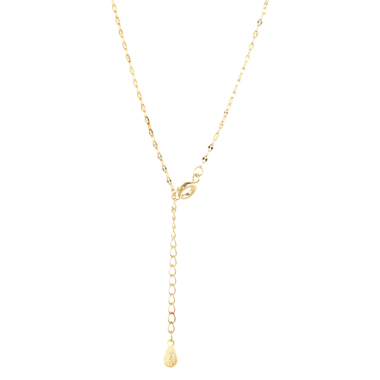 14K Gold Solitaire Necklace