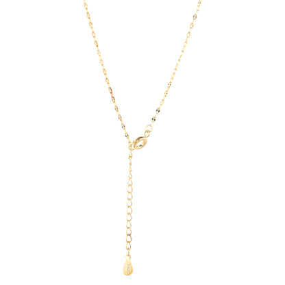 14K Gold Solitaire Necklace