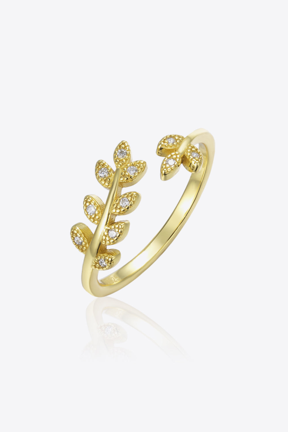 Leaf-Shaped Open Ring