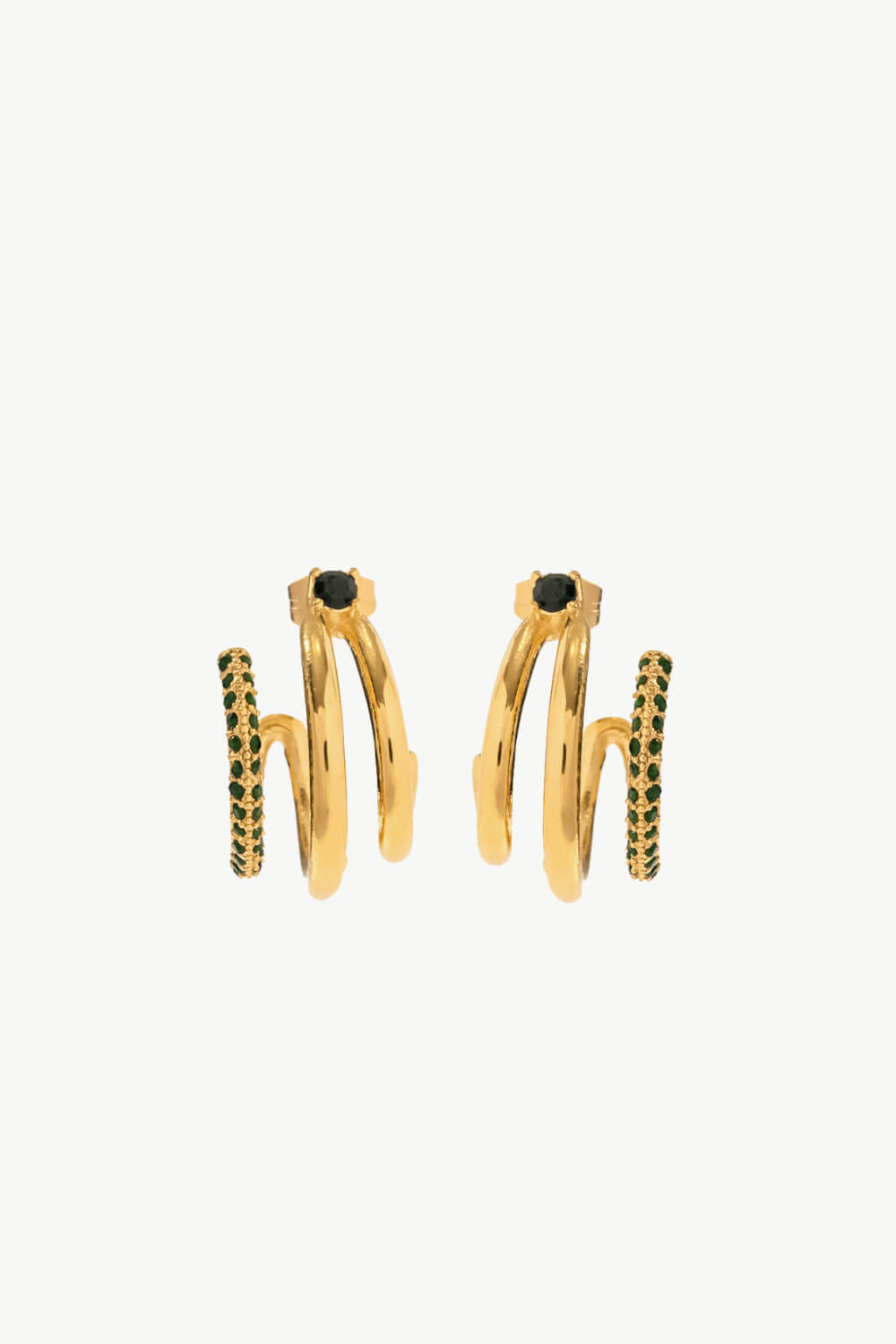 18K Gold Wrap C-Hoop Earrings