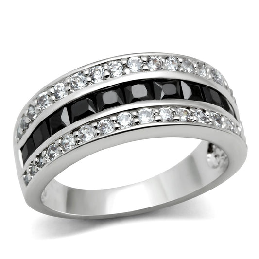 Silver Diamond Radiant Ring
