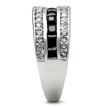 Silver Diamond Radiant Ring