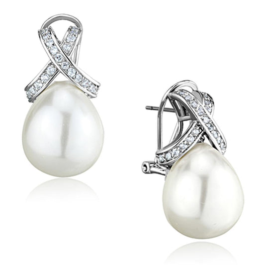 Diamond White Pearl Earrings