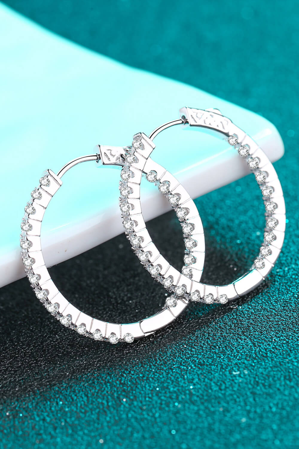 All Around Diamond Hoop Earrings