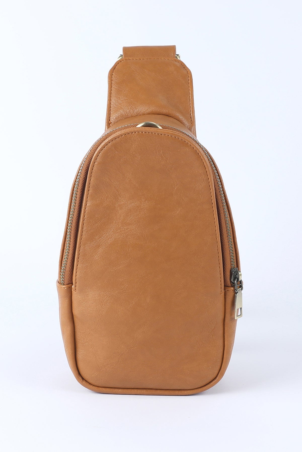 Leather Zipped Crossbody  Bag