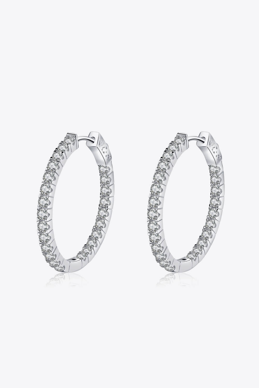 All Around Diamond Hoop Earrings