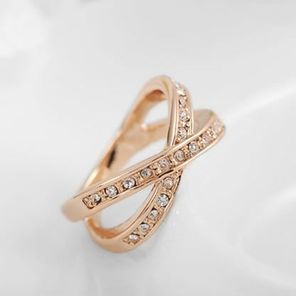Rose Gold Rhinestone Ring