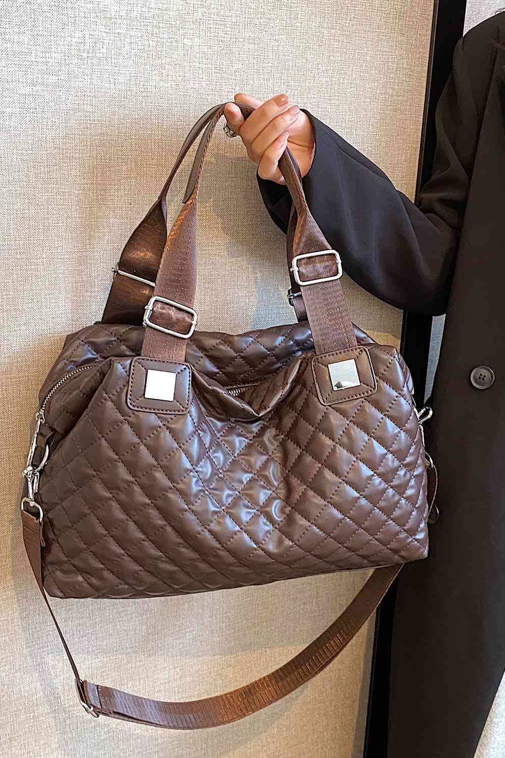 Block Broad Leather Handbag
