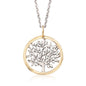 Gold Edge Praying to the Tree of Life Necklace in 18K Gold Plated
