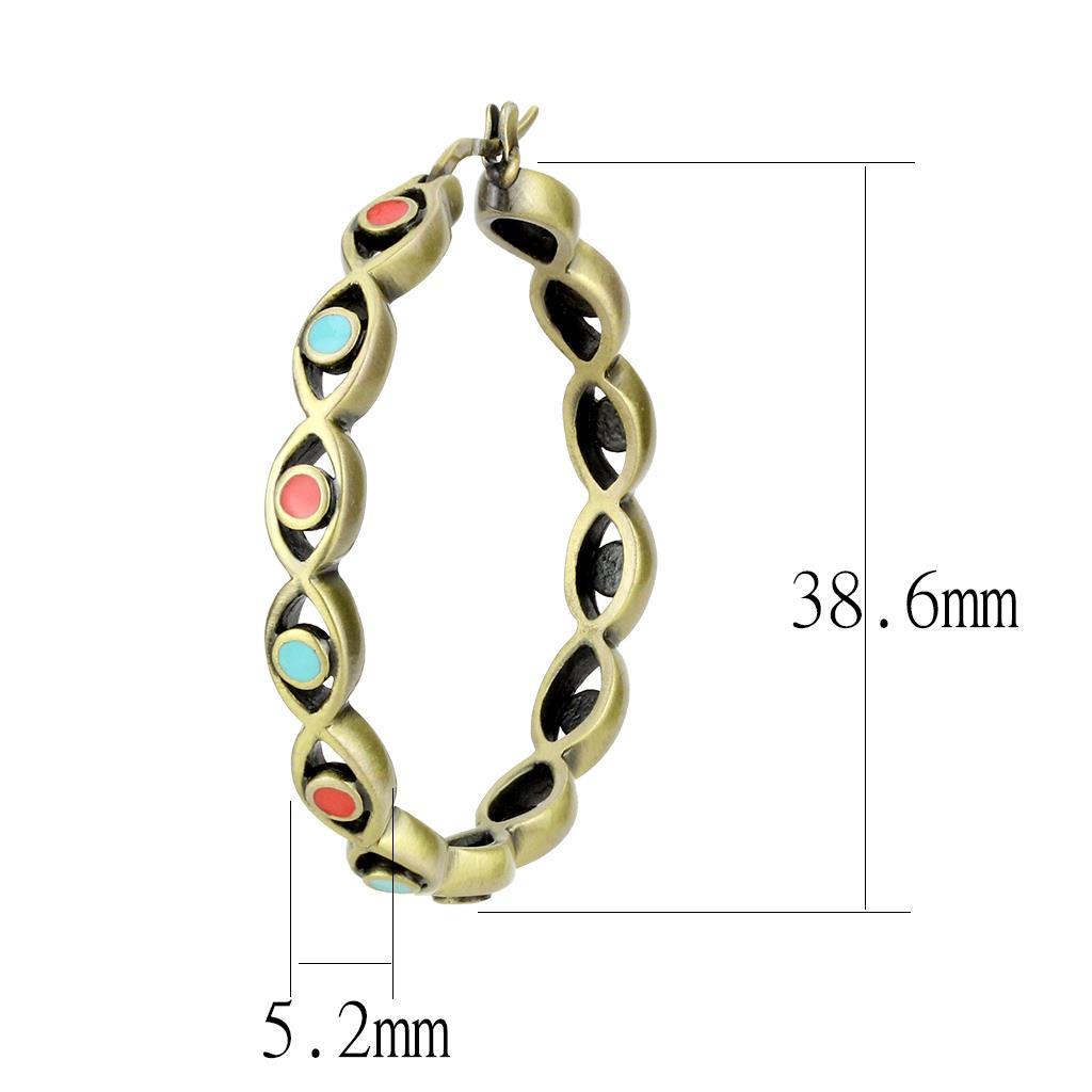Multi Color Gold Earrings