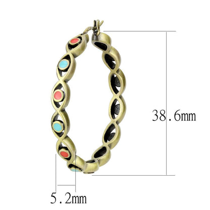 Multi Color Gold Earrings