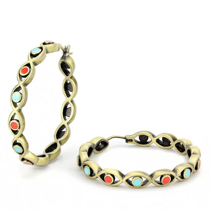 Multi Color Gold Earrings