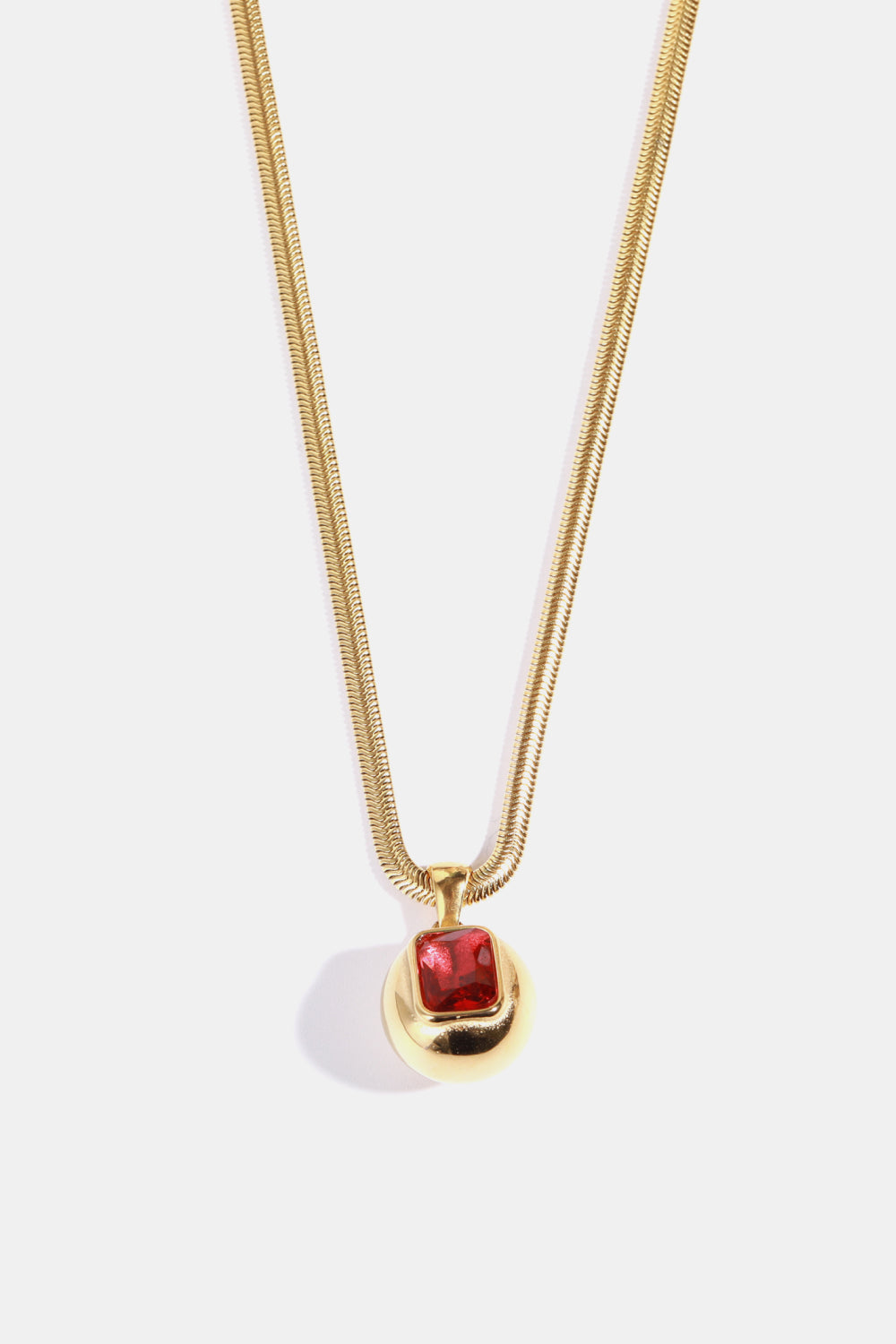 18K Gold Square Shape Necklace