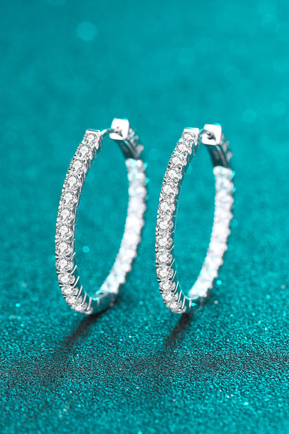 All Around Diamond Hoop Earrings