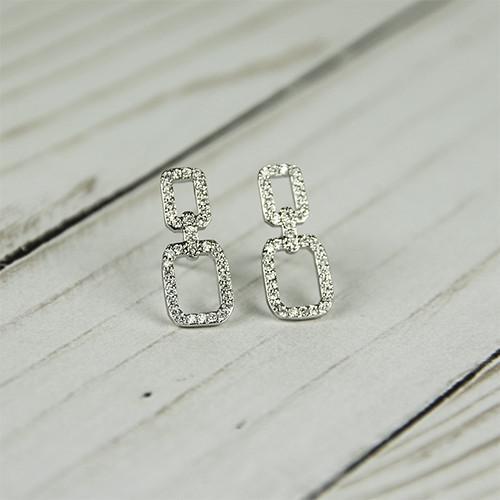 Diamond Square Earrings