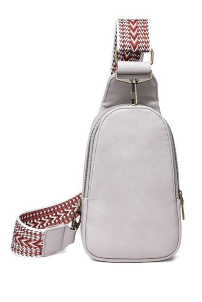 Leather Zipped Crossbody  Bag