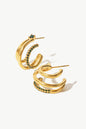 18K Gold Wrap C-Hoop Earrings