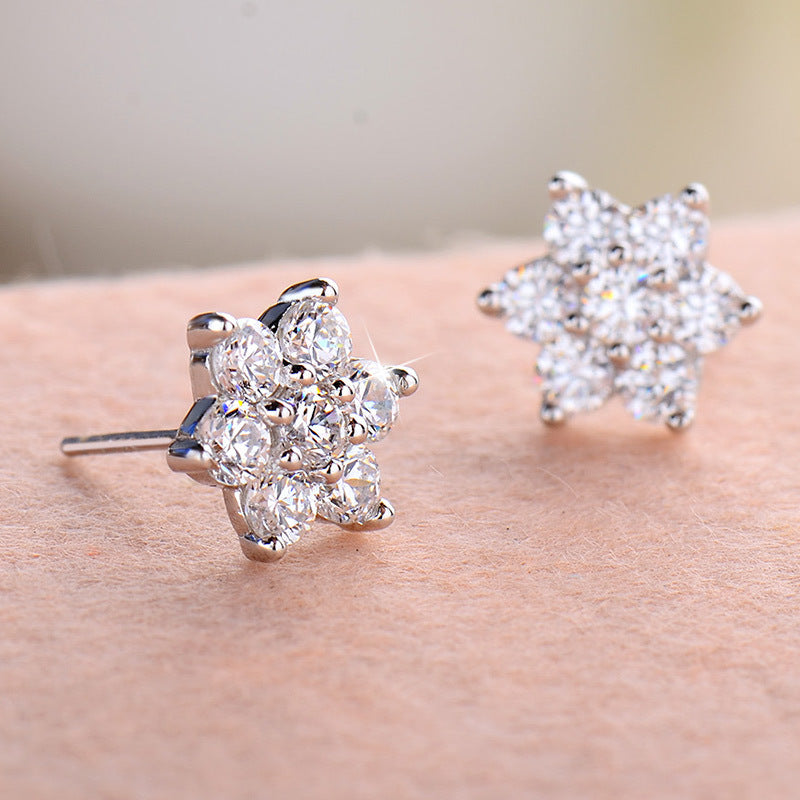 Snowflake Diamond Earrings