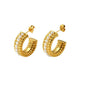 Twist 18K Gold Geo-Shaped Earrings