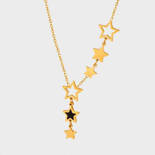 Stars and Gold Drop Necklace