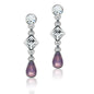 Purple Drop Earrings
