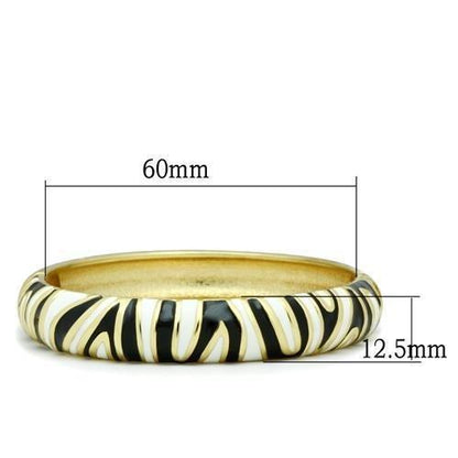 Gold & White Leopard  Bangle