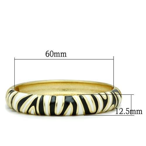 Gold & White Leopard  Bangle