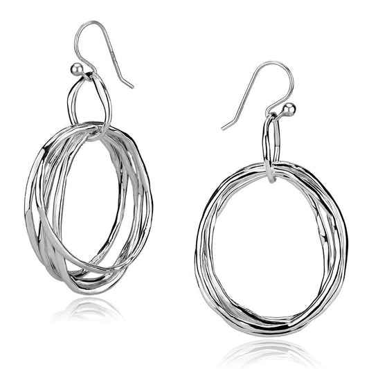 Silver Brass Earrings with No Stone