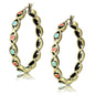 Multi Color Gold Earrings