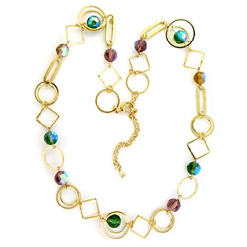 Gold Necklace in Multi Color