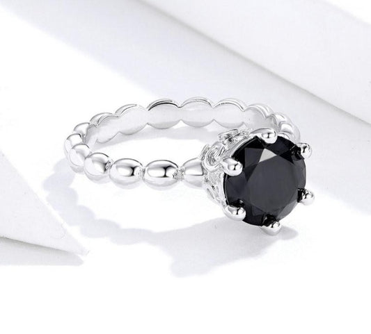 Black Cubic Zirconia Ring