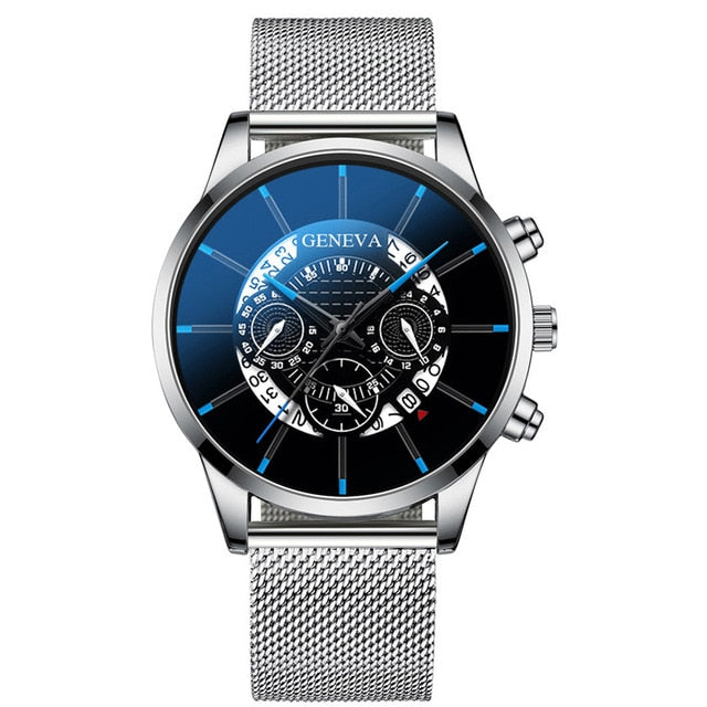 Men's Blue stainless Steel Fashion Watch