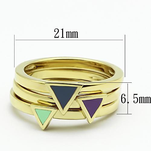 Gold Multi Color Ring