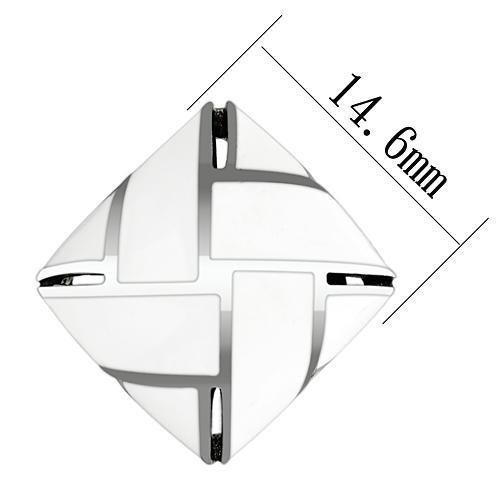 White Square Vintage Earrings