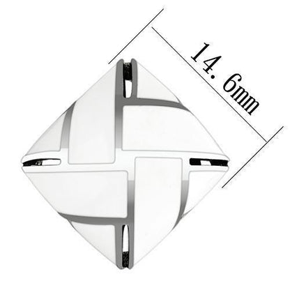 White Square Vintage Earrings